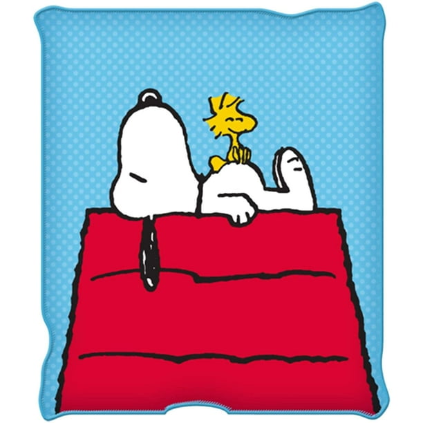 Peanuts Snoopy & Woodstock 45 x 60 Inch Fleece Throw Blanket Walmart