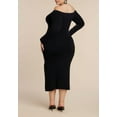 thumbnail image 2 of ELOQUII Women's Plus Size Sweater Midi Dress W Zippers, 2 of 2