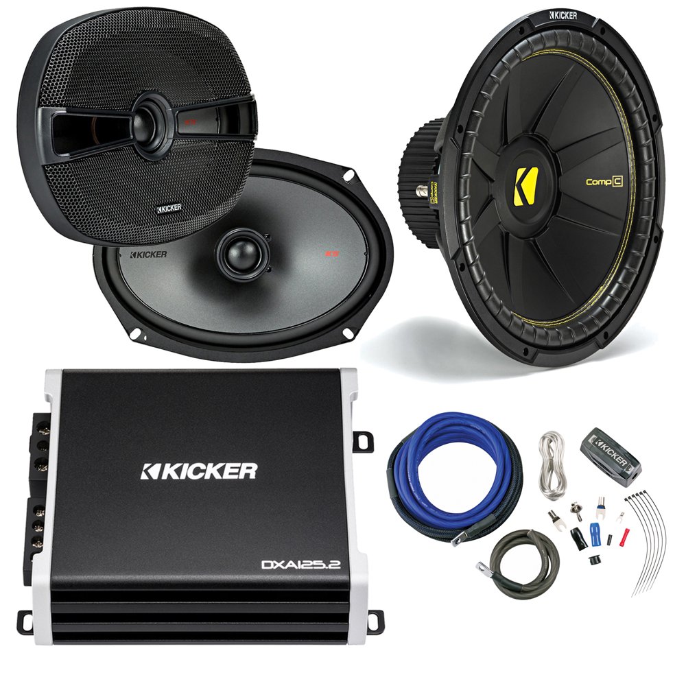 Kicker 6x9" KS Series Coaxial 300 Watts Speakers, 15" CompC Single