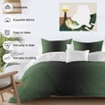 thumbnail image 4 of Green Black Ombre Bedding 3 Piece Duvet Cover Set Full Size, Modern Gradient Abstract Art Soft Microfiber Comforter Cover with Zipper Closure & Pillowcases, Wrinkle & FadeResistant Quilt Cover, 4 of 9