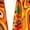 Orange, variant on Women’s Vintage 70s Disco Print Long Sleeve Top and Pants Two Piece Set