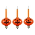 thumbnail image 4 of Novelty Lights Replacement Pumpkin Bubble Lights 3 Pack, Orange Liquid with Jack-O-Lantern Base, Halloween Bulbs with Flowing Liquid, 5 Watts Each, C7/E12 Base, 4 of 6
