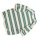 thumbnail image 5 of Camiseta de hombre Ticfox cuello redondo a rayas manga Corta Suelta verano Verde L, 5 of 14