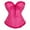 439#Hot Pink, variant on HSHMT Slip Shorts for Women Women'S Corset Top Bustier Plus Size Women'S Overbust Satin Floral Lace Up Trim Women Bustier Corset Top