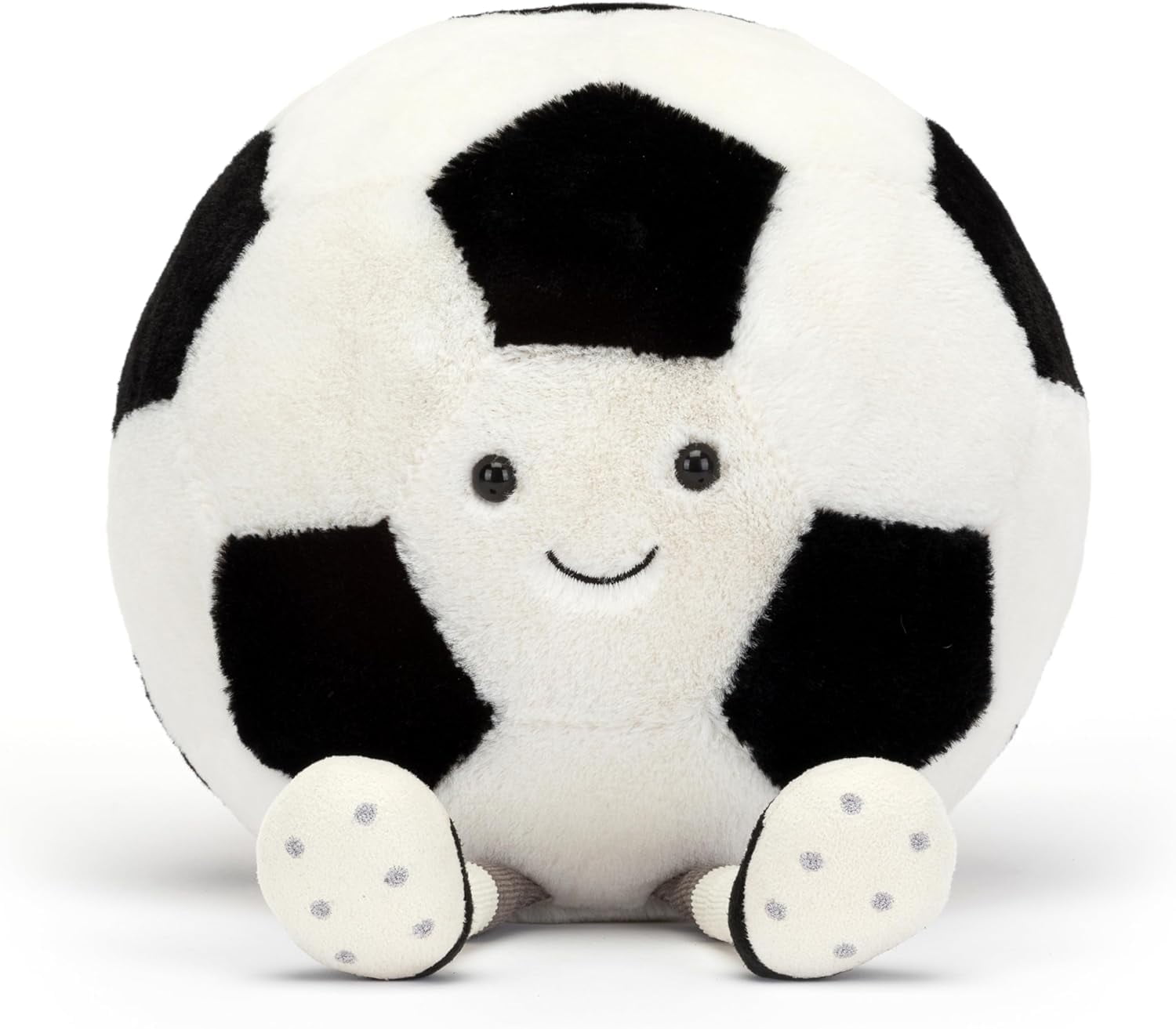 Jellycat Amuseables Soccer Ball Stuffed Toy, 12 inches - Soccer Ball Plush Gift for Sports Fans
