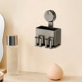 thumbnail image 5 of Toothbrush Holder Suction Cup Bathroom Organizer Wall Mounted No Drill Toothbrush Stand with 4 Cups Adhesive Rack, 5 of 5