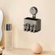 thumbnail image 5 of Porta Cepillos de Dientes de Pared Organizador de Baño Montado Aleación Plástico Soporte Adhesivo sin Taladro con 4 Vasos, Negro, 25.5x15x7.5cm, 5 of 7