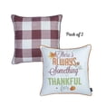 thumbnail image 6 of Set of 4 18" Thanksgiving Gingham Throw Pillow Cover in Multicolor, 6 of 6