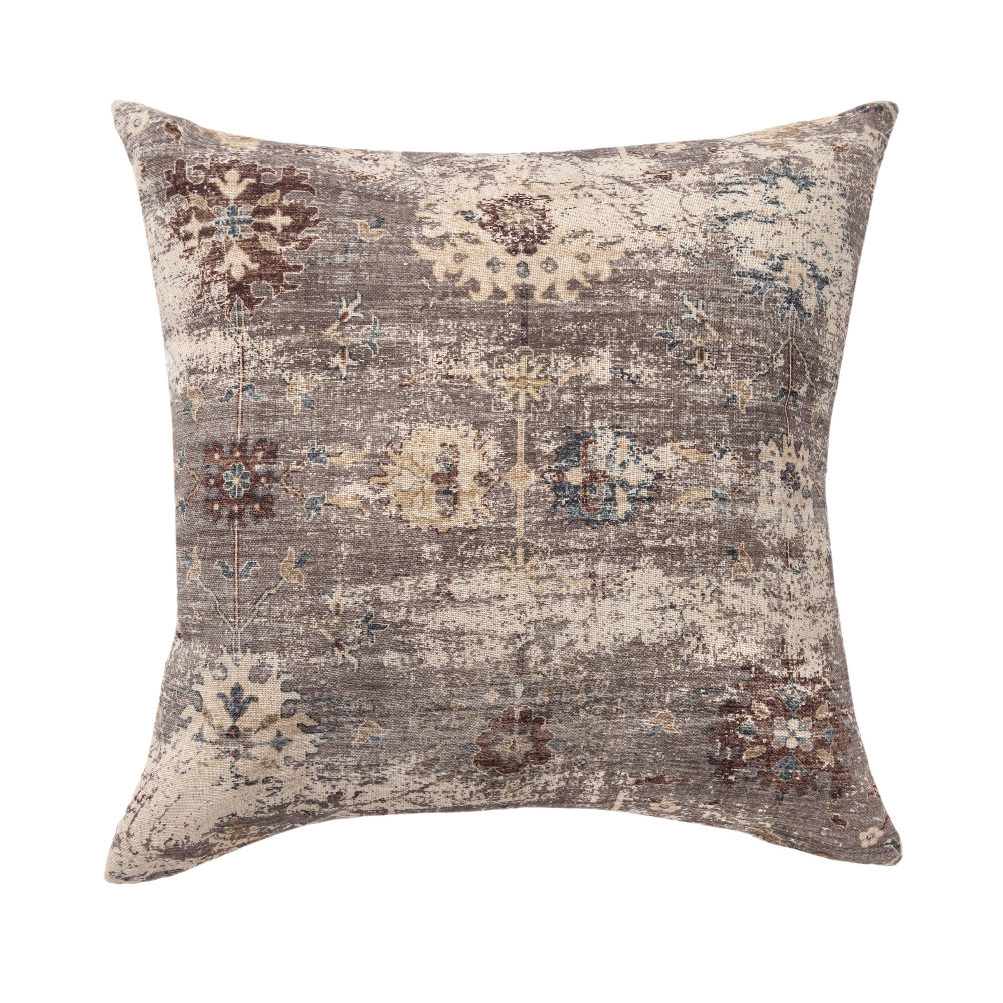 Harlow Hill Charleston 18" x 18" Taupe Floral Polyester Adult Decorative Throw Pillow Cover