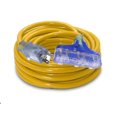 thumbnail image 2 of 12 Gauge Power Extension Cord Heavy Duty Indoor/Outdoor 12 3 Extension Cord 25 ft 12/3 Triple Outlet 3 Prong with Lighted Ends Power Your Major Appliances 1875 watt 25 ft Triple Tap Yellow, 2 of 16