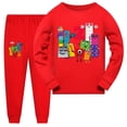 thumbnail image 3 of Pijamas de bloques de números para bebés y niñas, ropa de dormir de moda para niños pequeños, pijamas para adolescentes, pijamas de Navidad para niños, 3 of 4