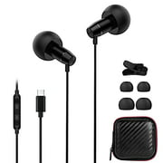 USB C Headphones COOYA Sleep Earbuds in-Ear Earphones for Sleeping Noise Isolating Ear Plugs with Mic Wired Earbuds for Insomnia, Side Sleeper, Air Travel, Relaxation Work for Samsung Huaw