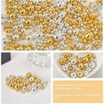 thumbnail image 6 of 1400pcs Gold Vase Filler No Hole Pearls Gloss Round Beads Silver Undrilled Beads Loose Beads for Table Scatter Centerpieces Floating Candles Home Party Wedding Decor 3/4/5/6/8/10mm, 6 of 6