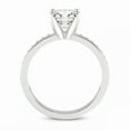 thumbnail image 2 of Pompeii 1/5Ct Lab Grown Diamond & 7mm Moissanite Round Engagement Ring in 10k Gold, 2 of 6