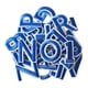 thumbnail image 1 of Parches bordados Strade Fareast Limited letras y números Azul, 1 of 8
