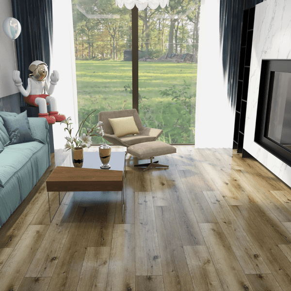 Tork (Light Rustic Oak) 20 MIL Wear Layer 5.5mm Thick x 9 in. W x 60 in. L Click Lock Waterproof Luxury Vinyl Plank Flooring with IXPE (30.18 sqft/case)