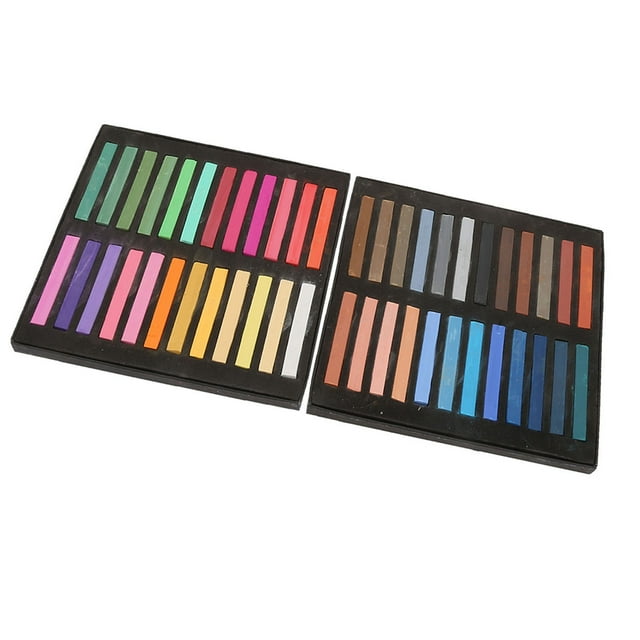 24 Pcs Fluorescent Crayons, Soft Texture, High Lightfastness, Smooth Lubrication, Multipurpose Pastel for Hair Dyeing, Painting, Sketching