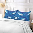 thumbnail image 7 of GZHJMY Shark King Pillowcase Super Soft Cozy Plush Pillow Case with Zipper for Sofa Bed Couch, 20 x 40 Inch, 7 of 7