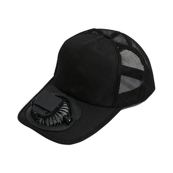Adult Breathable Sun Protection Cap with 360° Rotatable Personal Fan, Adjustable Wind Speed, Rechargeable USB Fan Hat for Indoor & Outdoor Use