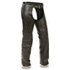 Milwaukee Leather SH2013 Kids Unisex Black Classic Leather Chaps 2X-Small