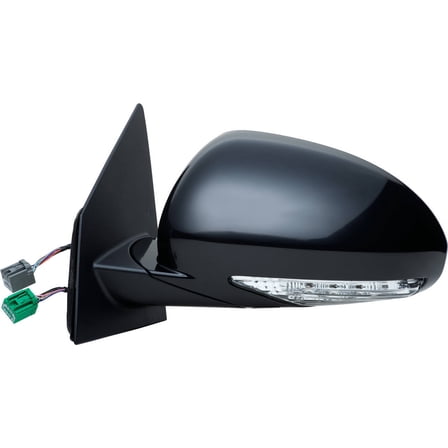 62104G - Fit System Driver Side Mirror for 08-12 Buick Enclave, black PTM, w/ turn signal & memory, foldaway, Heated Power
