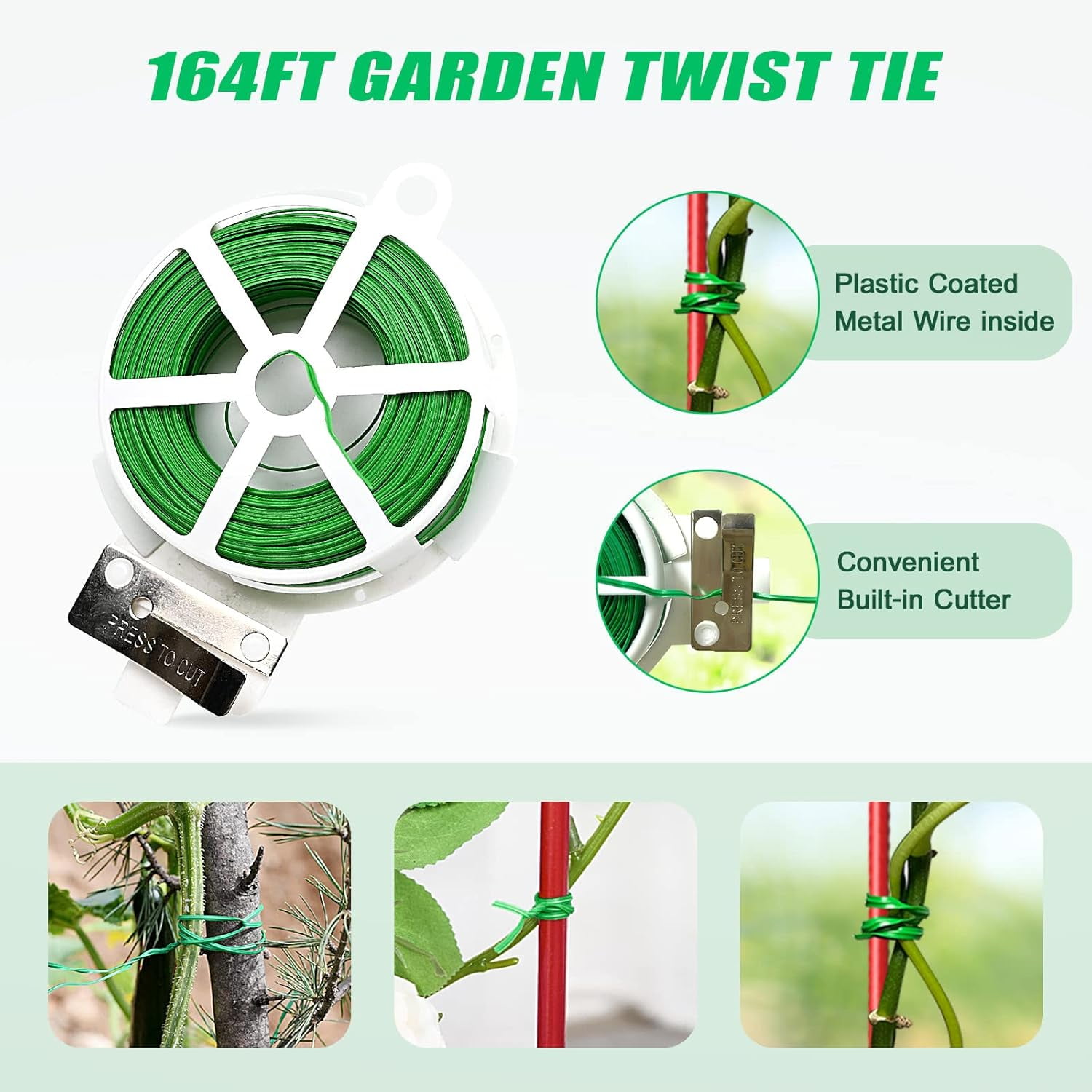 Cucumber Trellis, 2 Pack Foldable A Frame Trellis for Raised Bed Climbing Plants, Vegetables, Includes Plant Support Clips, Twist Ties, Plastic Ties- Made from PVC-Coated Steel
