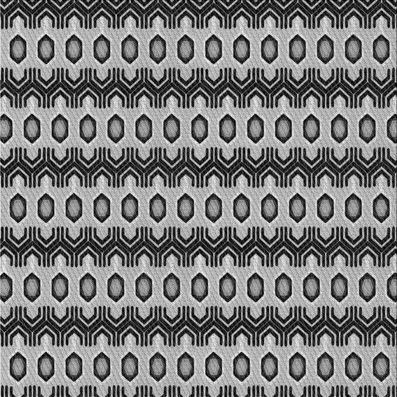 Ahgly Company Indoor Square Patterned Dark Gray Black Area Rugs, 5' Square