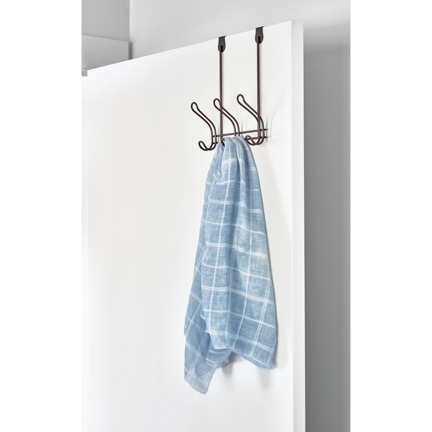 Mainstays Bronze Finish Over-the-Door 3 Hook Rack