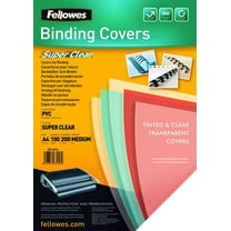 Fellowes A4 Binding Covers, PVC 150 Micron, Clear, Pack of 100, 5376001