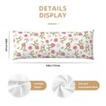 thumbnail image 2 of KLL Ultra Soft Microfiber Body Pillow Cover/Pillowcases 20"x54" with Hidden Zipper Closure-Rose Flowers, 2 of 5