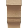 thumbnail image 2 of 12"W x 12"D x 24"H Wide Asheboro Rough Cedar Woodgrain TimberThane Corbel, Primed Tan, 2 of 6
