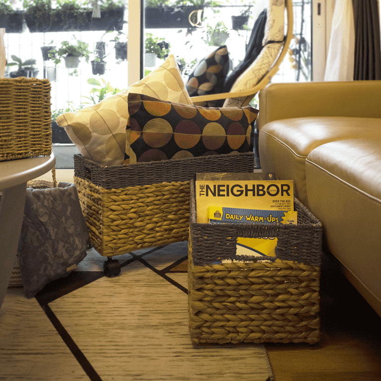 Water hyacinth underbed storage basket deals