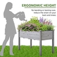 thumbnail image 6 of Renwick Fir Wood Garden Bed, Elevated Waist-High Design, Gray, 6 of 12