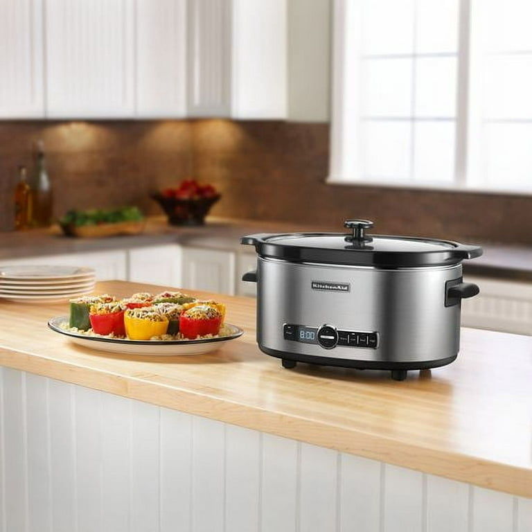 KitchenAid KSC6223SS - Slow cooker - 6 qt - stainless steel
