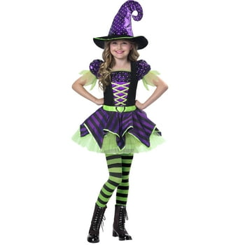 Goodmark Girls Child Halloween Fantasy Costumes Pretty Potion Witch Medium Size