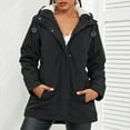 thumbnail image 2 of FAIWAD Women's Winter Hooded Puffer Jacket Mid Length Warm Plus Size Zip Adjustable Drawstring Down Jacket, 2 of 6