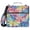 Colorful Palm Tree, variant on 3 Ring Zipper Binder with Shoulder Strap Waterproof Trapper Keeper 2 Inch D-Ring 500 Sheets Capacity White Blue 3d Flower