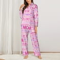 thumbnail image 2 of Haiem Best Mom ever Pattern Women’s Long-sleeve Sleepwear,Sleepwear Set,2-piece Loungewear Set,Soft PJs Comfy Nightwear with Pockets-Small, 2 of 7
