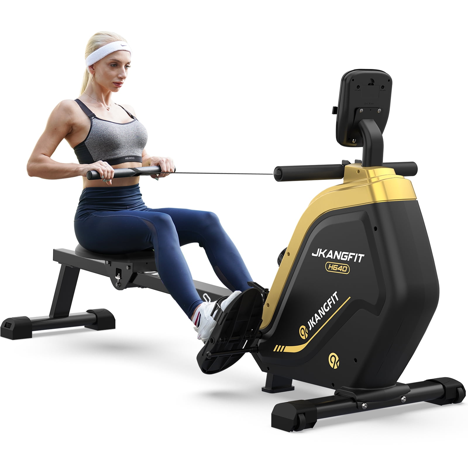 Folding Magnetic Rowing Machine Rower Exercise Cardio Adjustable Resistance Home 