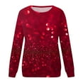 thumbnail image 4 of Women's Glitter Sparkle Long Sleeve Pullover Sweatshirt Casual Loose Fit Crew Neck Tops, 4 of 5