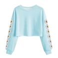 thumbnail image 1 of Camisetas de Manga Larga de las Mujeres Moda Impresa Suelta Casual Cuello Redondo Suéter Deportivo Superior, 1 of 5