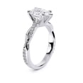 thumbnail image 3 of Dash Jewel 1.7 Ct Pear Cut Solitaire Engagement Ring - Twisted Shank Lab-Created Simulated Diamond Ring for Women - 14K White Gold Plated Classic Wedding and Promise Ring - Elegant Gift for Her, 3 of 6
