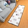 thumbnail image 3 of SKYSONIC 2'X6' French Bulldog Pug Runner Rug with Rubber Backing, Valentines Non Slip Entryway Rug Runner Washable Soft Area Rug Carpet for Hallway Bedroom Kitchen Decor, 3 of 6
