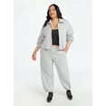 thumbnail image 4 of Athletic Works Women's and Women's Plus Fleece Barrel Leg Pants, Sizes XS-4X, 4 of 6