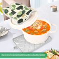 thumbnail image 3 of Yayeee Pot Holders Kitchen Heat Resistant with Pocket 7"x9.8" Cotton Oven Cooking Hot Pads, Green Circle, 3 of 7