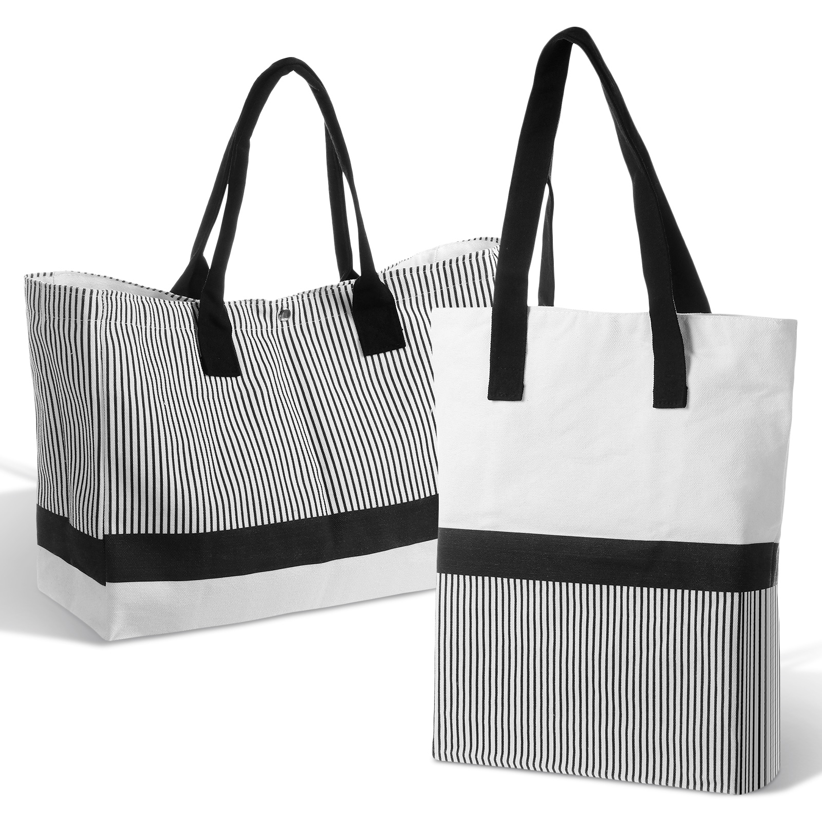 Shopping Tote Bags 2pcs Reusable Canvas Shopping Bags for Groceries