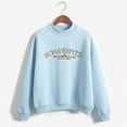 thumbnail image 4 of Durtebeua Women Casual Sweatshirt Fashion Long Sleeve Graphic Shirts Casual Print Pullover Tops Blue, 4 of 5