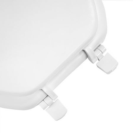 Elongated Soft Toilet Seat with Plastic Hinges, Desert