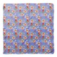 thumbnail image 4 of Bimba Blue Tomato & Peony Floral Printed Pure Silk Scarf For Hair Neck Head Bandanas For Women 40 x 80 Inches, 4 of 6