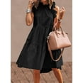 thumbnail image 6 of Uhndy Women's Sleeveless Ruffles Dress Loose Minidress Casual Summer Dress Black 3XL, 6 of 6